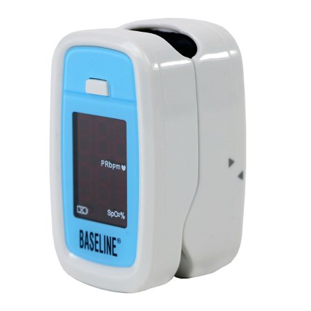 Oximeter Pulse Fingertip Baseline® Battery Operated Visible Alarm (060417) by Fabrication Enterprises, Inc.  ID 12-1926